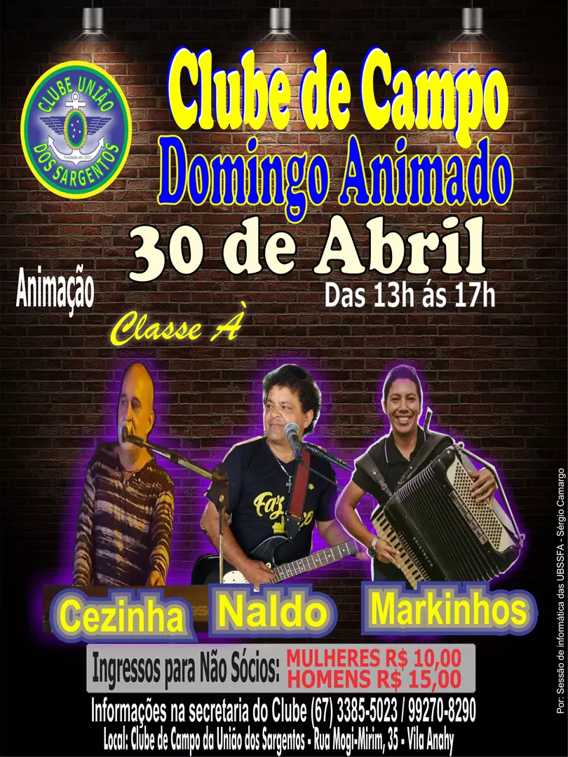 Domingo Animado no Clube de Campo 30/04/2023